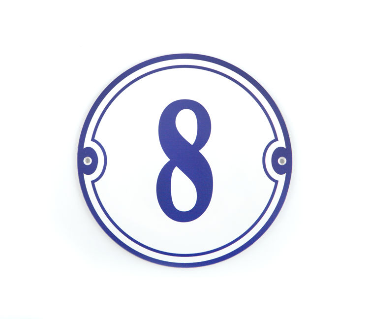Husnummer blå