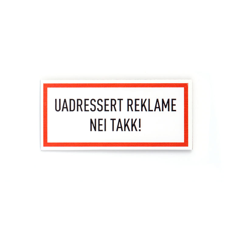 Uadressert reklame -aluminium