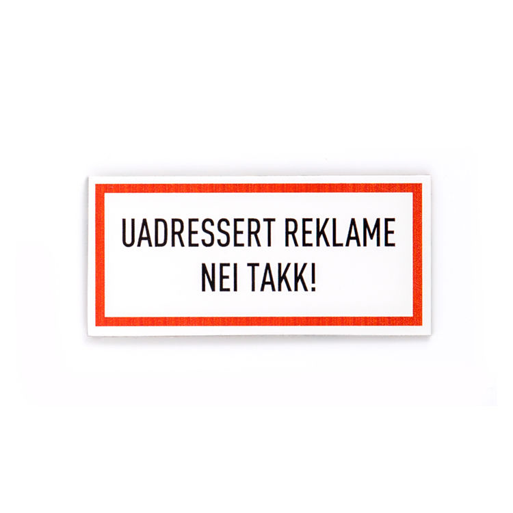 Uadressert reklame -magnet