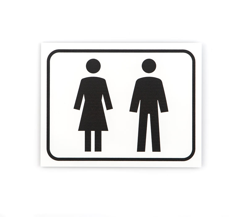 Toalettskilt dame og mann