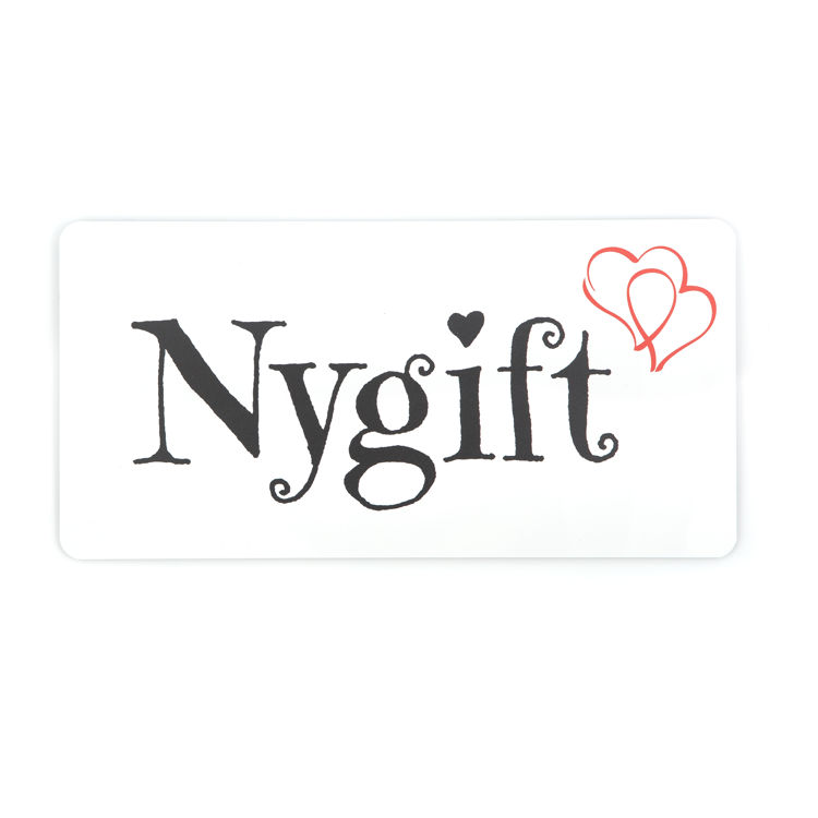 Nygiftskilt hvit plate