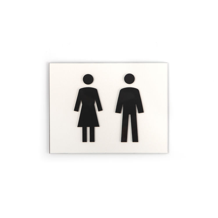 Toalettskilt mann og dame