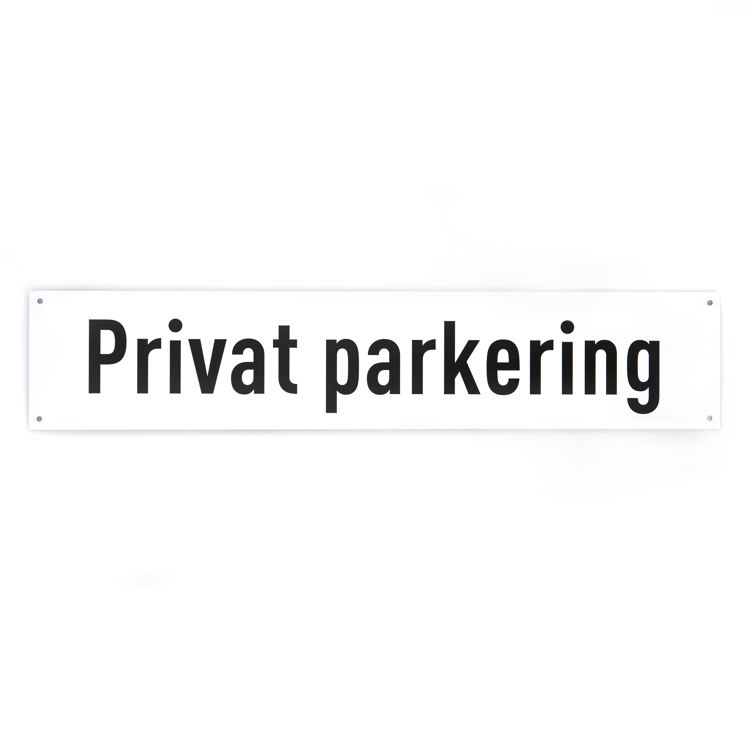 Privat parkering -for vegg