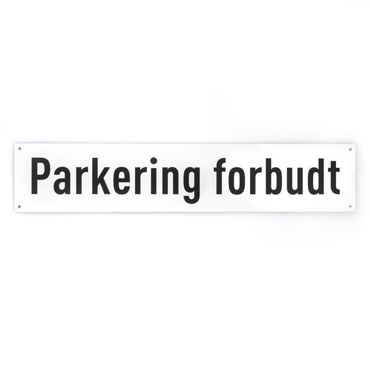Parkering forbudt -for vegg