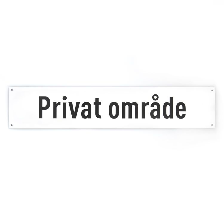 Privat område -for vegg