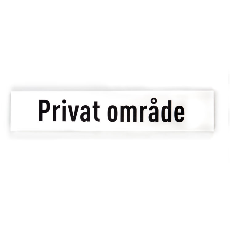 Privat område -for stolpe