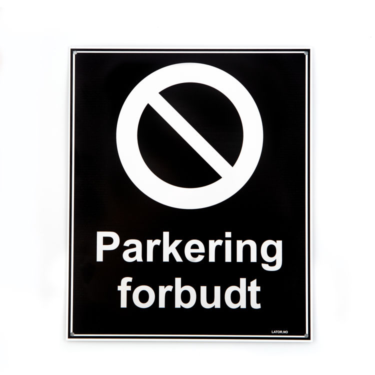 Privatrettslig skilt -Parkering forbudt