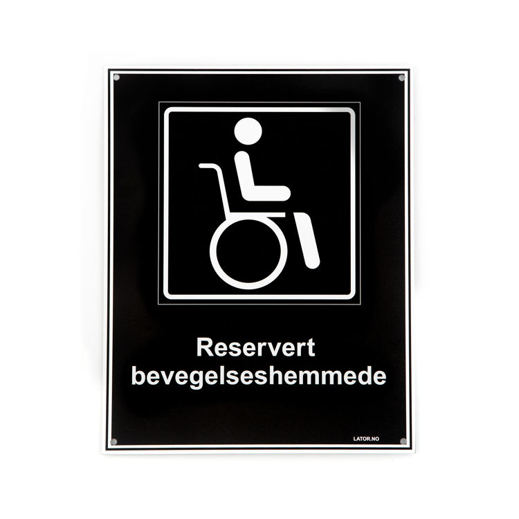 Privatrettslig skilt -reservert bevegelseshemmede