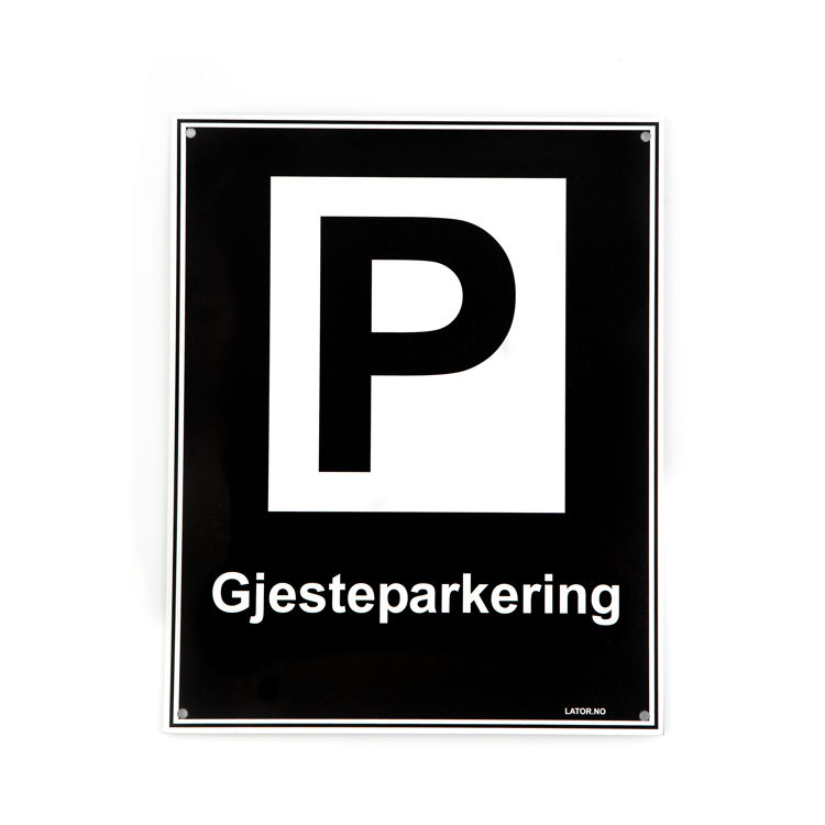 Privatrettslig skilt -Gjesteparkering