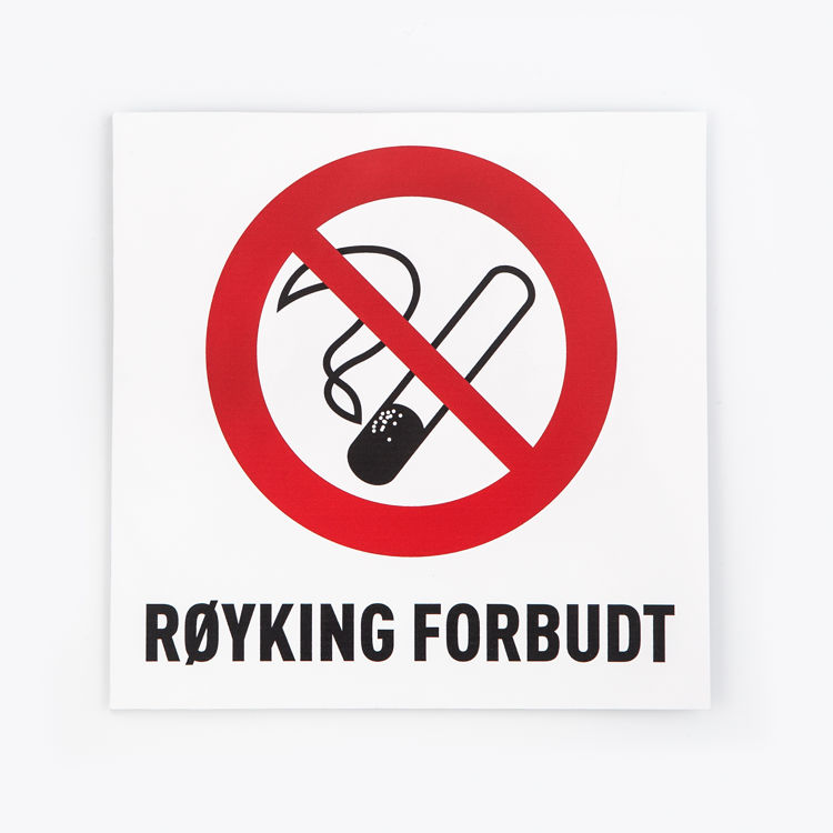 Røyking forbudt -klistremerke