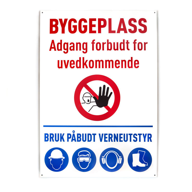 Byggeplass 60x85 cm