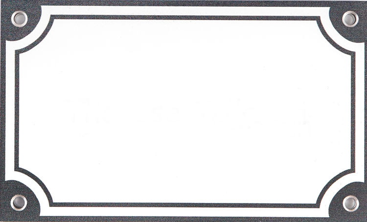 Dørskilt med vintage ramme - grå 7,5x12,5 cm