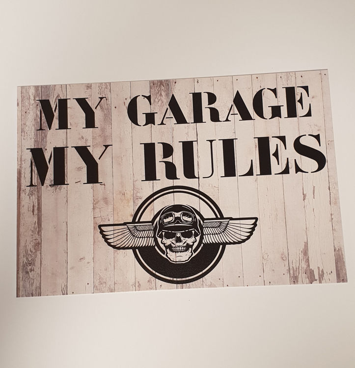 Bilde av My garage-plastskilt