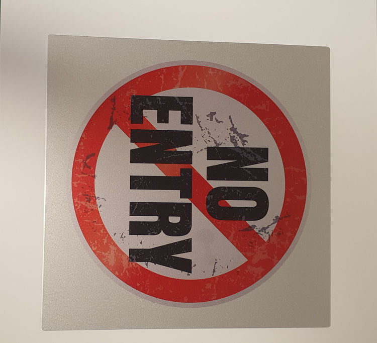 Bilde av No entry- aluminiumskilt 30x30 cm