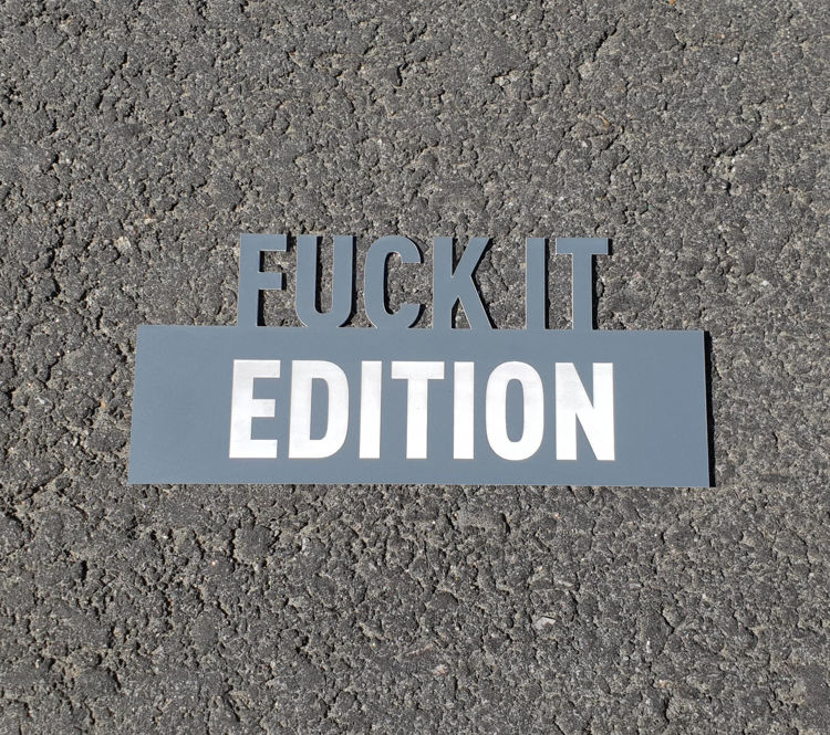 Bilde av Plastmerke Fuck it 9x20 cm